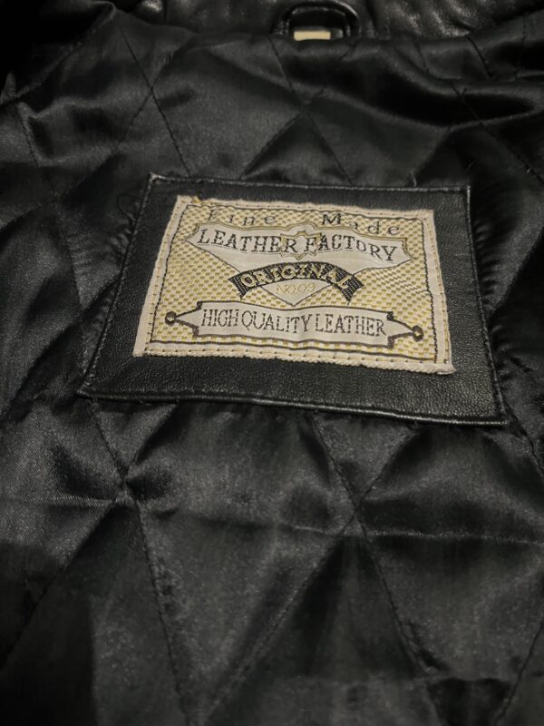 Giubbotto di Pelle Nera Leather Factory - immagine 3
